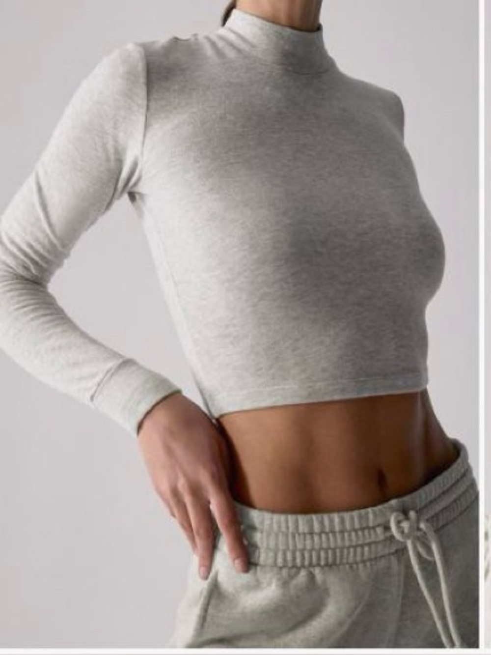 TNA Stanton Long Sleeve Cropped Mock-Neck